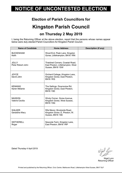 Kingston Elections 2019